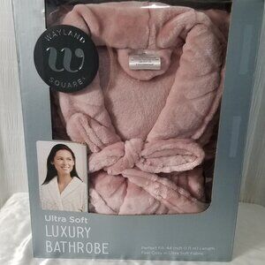 Wayland Square Ultra Soft Luxury Bathrobe One Size Fits Most Color Pink New